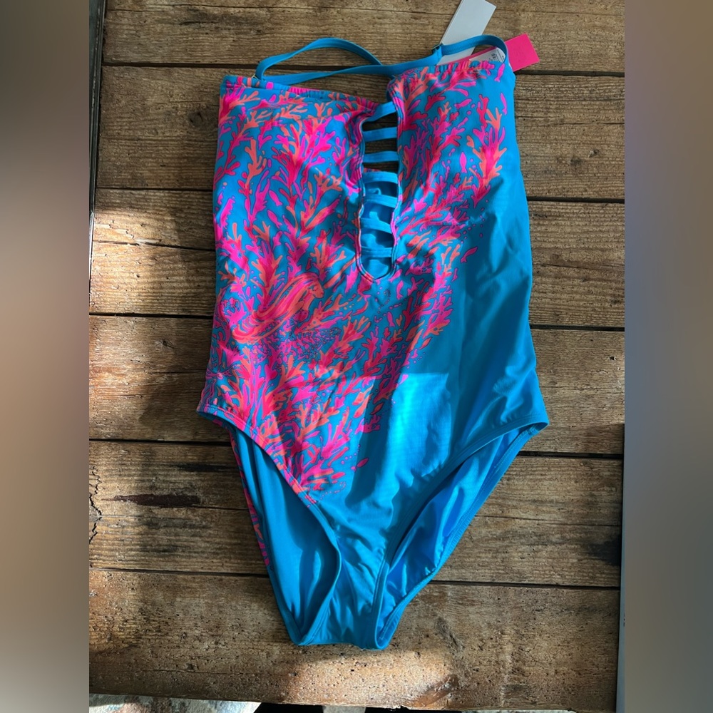 NWT Lilly Pulitzer Teslee Swimsuit in Goddess of the Sea